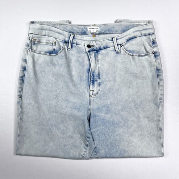 GOOD AMERICAN Good Waist Crossover Skinny Jeans Indigo018 - Picture 6 of 7